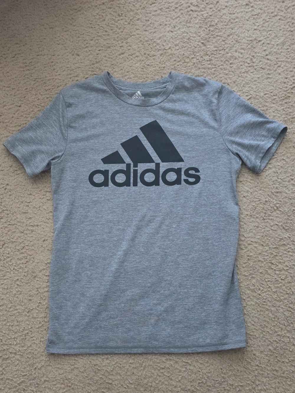 adidas Gray Short Sleeve Logo Tee